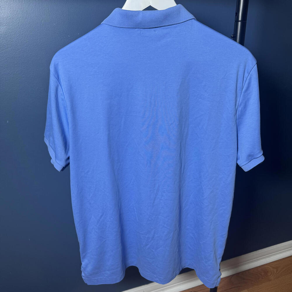 Polo Ralph Lauren Custom Slim Fit Polo Shirt XL Blue Cotton Short Sleeve Pony - Picture 3 of 8